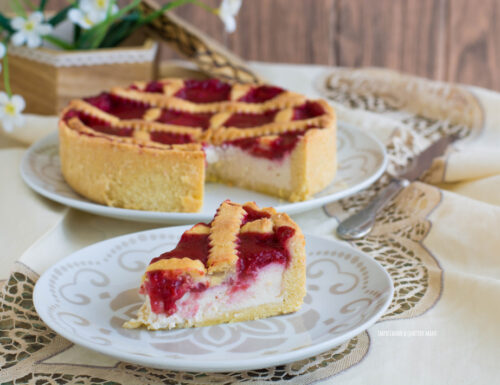 Crostata con crema di ricotta e fragole Candonga