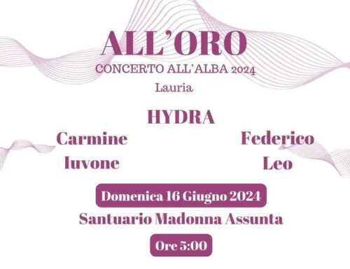 “All’oro”, concerto all’alba a Lauria