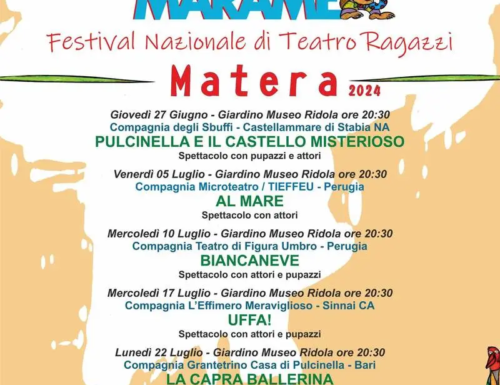 Marameo Lucania, a Matera il Festival di Teatro per Ragazzi