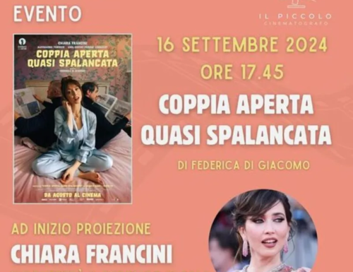 "Coppia aperta, quasi spalancata" a Matera con Chiara Francini