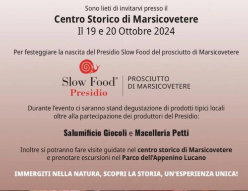 Nascita del Presidio Slow Food del prosciutto di Marsicovetere