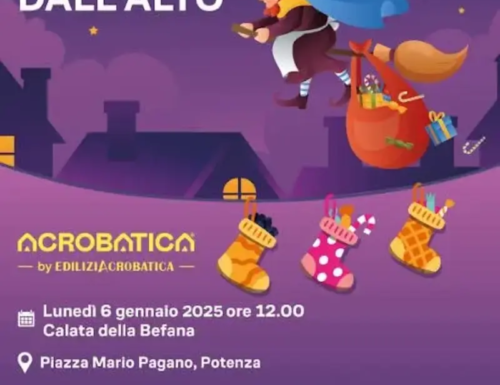 Babbo Natale e la Befana a Potenza sono “acrobatici”