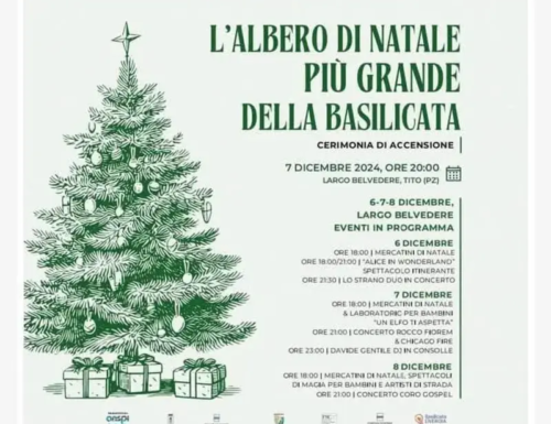 A Tito l’Albero di Natale più grande della Basilicata